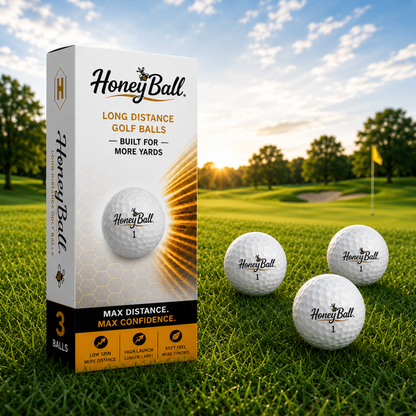 NEW HoneyBall - Long Distance Golf Ball 12 PCK
