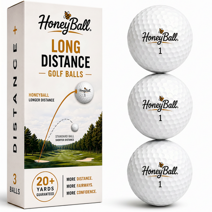 NEW! HoneyBall - Long Distance Golf Ball 12 PCK
