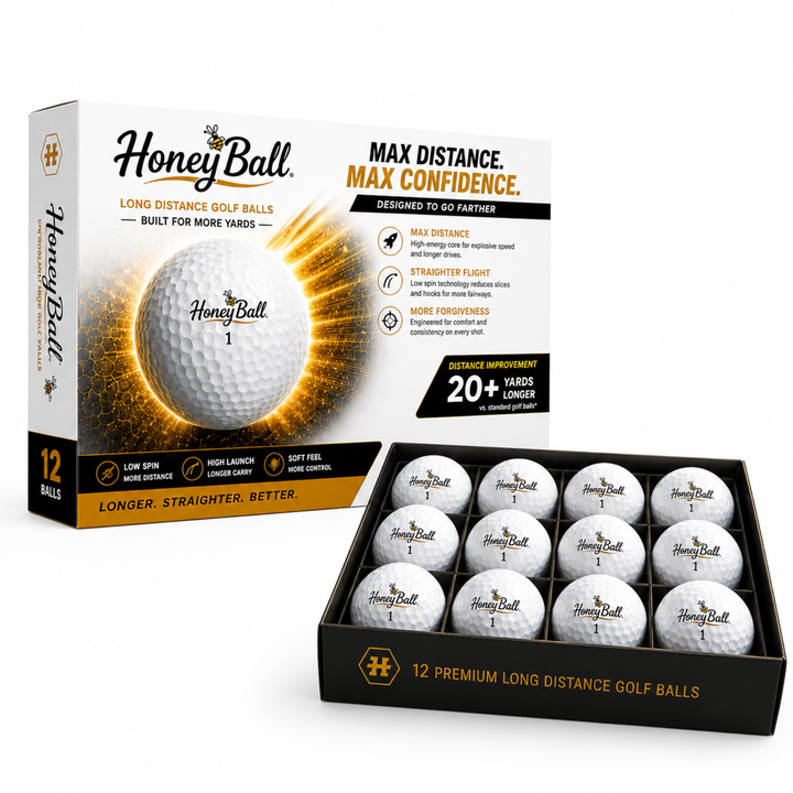 NEW HoneyBall - Long Distance Golf Ball 12 PCK