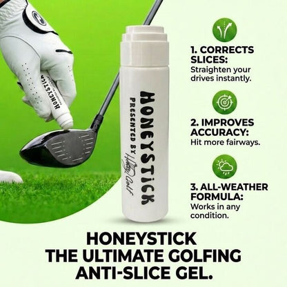 HoneyStick 3 Pack Anti Slice Gel for Golf Clubs - Anti-Hook Spin Reducer