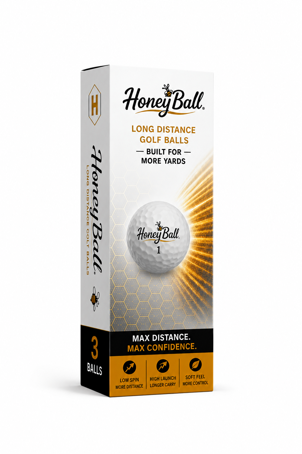 HoneyBall - Long Distance Golf Ball