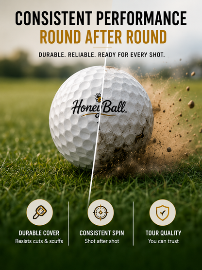 NEW! HoneyBall - Long Distance Golf Ball 12 PCK