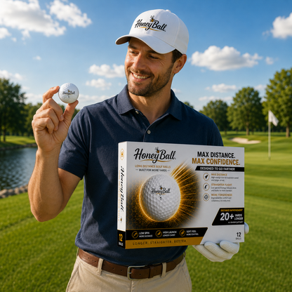 NEW HoneyBall - Long Distance Golf Ball 12 PCK