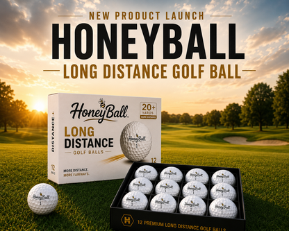 NEW! HoneyBall - Long Distance Golf Ball 12 PCK