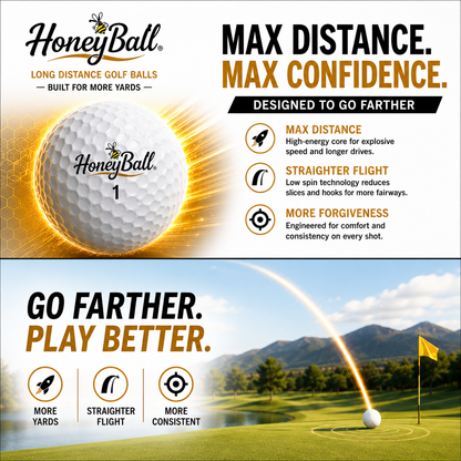 HoneyBall - Long Distance Golf Ball