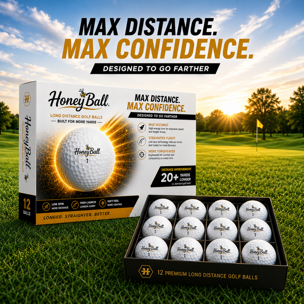 HoneyBall - Long Distance Golf Ball 12 PCK